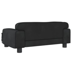 Hundebett Schwarz 70x45x30 cm Samt