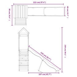 Spielturm Massivholz Douglasie