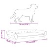 Hundebett Blau 100x50x21 cm Samt