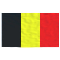 Belgische Flagge mit Mast 6,23 m Aluminium