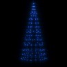 LED-Weihnachtsbaum für Fahnenmast 200 LEDs Blau 180 cm