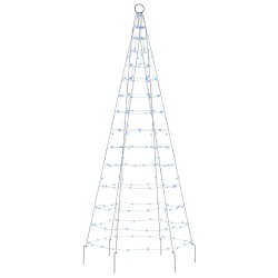 LED-Weihnachtsbaum für Fahnenmast 200 LEDs Blau 180 cm