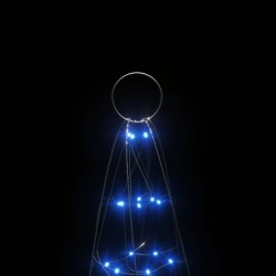 LED-Weihnachtsbaum für Fahnenmast 200 LEDs Blau 180 cm