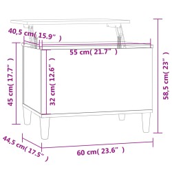 Couchtisch Braun Eichen-Optik 60x44,5x45 cm Holzwerkstoff