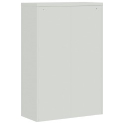 Aktenschrank Hellgrau 90x40x180 cm Stahl