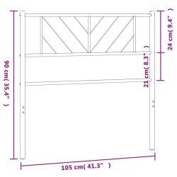 Kopfteil Metall Weiß 100 cm