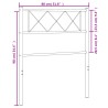 Kopfteil Metall Weiß 75 cm