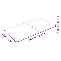 Wandpaneele 12 Stk. Braun 30x15 cm Stoff 0,54 m²