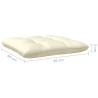 3-tlg. Garten-Lounge-Set mit Kissen in Creme Massivholz Kiefer