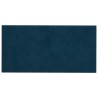 Wandpaneele 12 Stk. Blau 30x15 cm Samt 0,54 m²