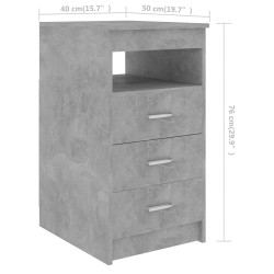 Schreibtisch Betongrau 140x50x76 cm Holzwerkstoff