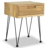 Nachttische 2 Stk. 40x30x50 cm Teak Massivholz