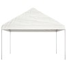 Pavillon mit Dach Weiß 11,15x4,08x3,22 m Polyethylen