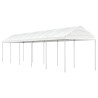 Pavillon mit Dach Weiß 11,15x2,28x2,69 m Polyethylen