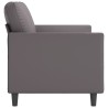 2-Sitzer-Sofa Grau 140 cm Kunstleder