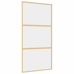 Schiebetür Golden 102,5x205 cm ESG-Klarglas und Aluminium