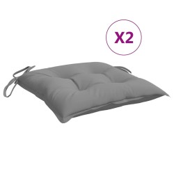 Stuhlkissen 2 Stk. Grau 40x40x7 cm Oxford-Gewebe