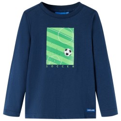 Kinder-Langarmshirt Marineblau 128