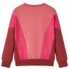 Kinder-Sweatshirt Farbblock Rosa und Henna 116