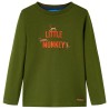 Kinder-Langarmshirt Dunkles Khaki 128