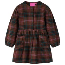 Kinderkleid mit Langen Ärmeln Cognac 104