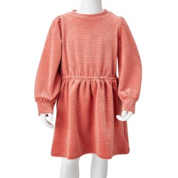 Kinderkleid mit Langen Ärmeln Mittelrosa 128