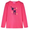 Kinder-Langarmshirt Knallrosa 128