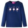 Kinder-Langarmshirt Marineblau 104