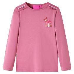 Kinder-Langarmshirt Himbeerrosa 128