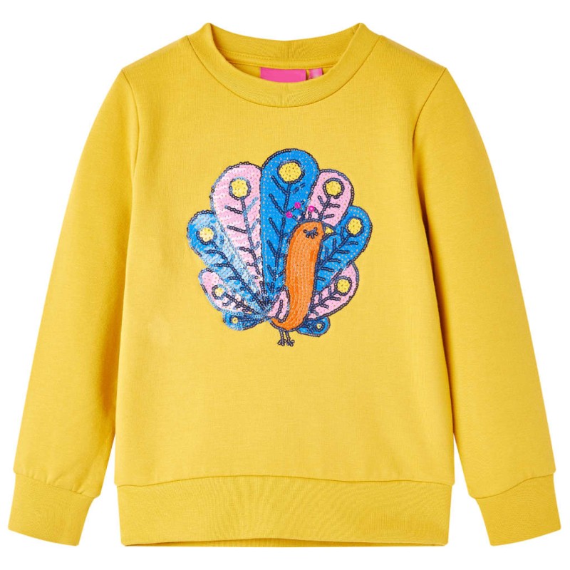 Kinder-Sweatshirt Dunkles Ocker 140