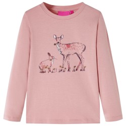 Kinder-Langarmshirt Rosa 92