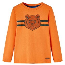 Kinder-Langarmshirt Dunkelorange 140