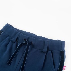 Kinderhose mit Schwarzen Zierleisten Marineblau 92