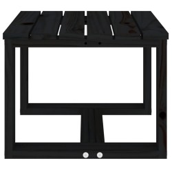 Garten-Beistelltisch Schwarz 40x38x28,5 cm Massivholz Kiefer