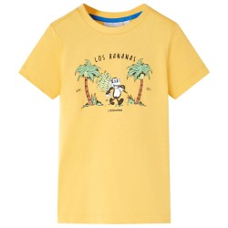 Kinder-T-Shirt Helles Ocker 92