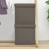 Hocker mit Stauraum 2 Stk. Taupe Leinenoptik