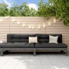 Garten-Mittelsofas 2 Stk. Grau 120x80 cm Massivholz Kiefer