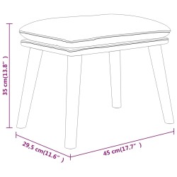 Fußhocker Dunkelgrün 45x29,5x35 cm Stoff