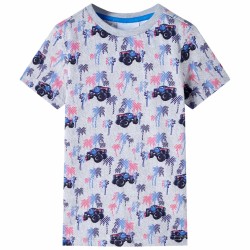 Kinder-T-Shirt Grau Melange 104