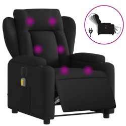 Massagesessel Elektrisch Schwarz Stoff