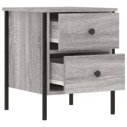 Nachttische 2 Stk. Grau Sonoma 40x42x50 cm Holzwerkstoff