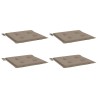 Gartenstuhl-Kissen 4 Stk. Taupe 50x50x3 cm Oxford-Gewebe