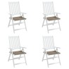 Gartenstuhl-Kissen 4 Stk. Taupe 50x50x3 cm Oxford-Gewebe