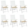 Gartenstuhl-Kissen 6 Stk. Beige 40x40x3 cm Oxford-Gewebe