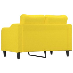 2-Sitzer-Sofa Hellgelb 120 cm Stoff