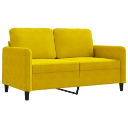 2-Sitzer-Sofa Gelb 120 cm Samt