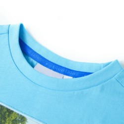 Kinder-T-Shirt Aquablau 128