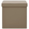 Hocker mit Stauraum 2 Stk. Cappuccino-Braun PVC