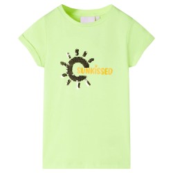 Kinder-T-Shirt Neongelb 104