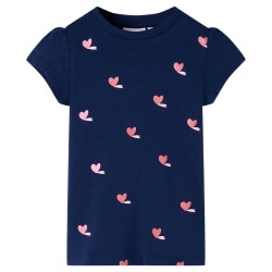 Kinder-T-Shirt Marineblau 104